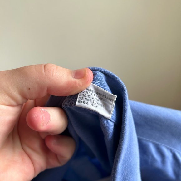 SET OF 2 Ermenegildo Zegna Blue Tan Dress Shirts 42 16.5 - Picture 8 of 14